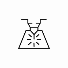 laser beam pyramid icon sign vector