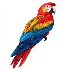Fototapeta premium Vibrant macaw, profile view, vivid colors