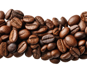 Naklejka premium Brewing fresh coffee beans home kitchen food bright isolated on transparent background, png