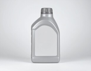 Realistic motor oil bottle isolated on white. Suitable for automotive branding, spare part catalogs, and lubricant advertising.