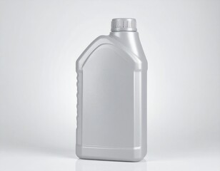 Realistic motor oil bottle isolated on white. Suitable for automotive branding, spare part catalogs, and lubricant advertising.