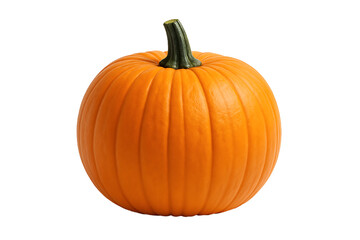 Fresh Orange Pumpkin on Transparent Background