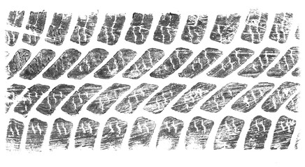 black tire tracks isolated on white background. © Remigiusz Góra