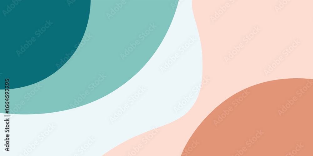 Poster modern colorful abstract background with dynamic wavy shapes, minimal flowing wavy background, vecto