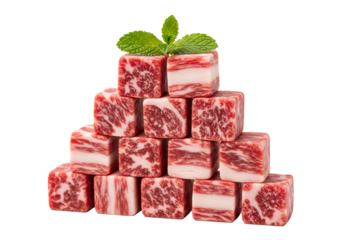 Beef saikoro isolated on transparent background