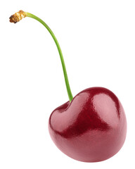 Cherry berry isolated on white background, full depth of field