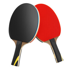 Ping Pong Paddle, racket isolated on white background, full depth of field