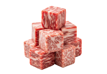 Beef saikoro isolated on transparent background