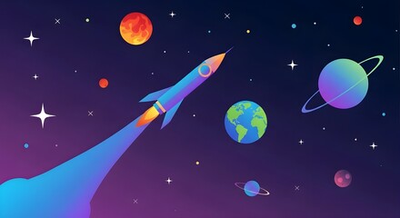 Space Exploration Concept Art Illustration