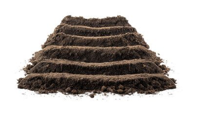 Soil layering techniques agriculture fields informative article environment view isolated on transparent background, png