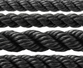 Rope crafting techniques workshop tutorial textures and materials isolated on transparent background, png