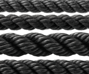 Rope crafting techniques workshop tutorial textures and materials isolated on transparent background, png