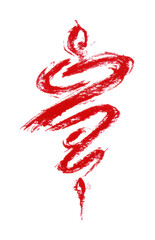 Dynamic medical symbol healthcare context graphic design abstract viewpoint isolated on transparent background, png