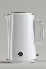 Sleek White Electric Kettle: Modern Kitchen Appliance for Boiling Water with Style and Functionality
