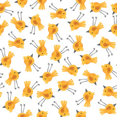 Obraz premium Seamless pattern with watercolor birds