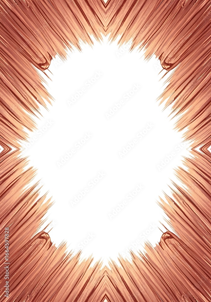 Poster symmetric abstract design radiating an earthy brown hue with central luminosity creating a captivati