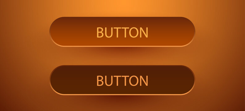 Rectangle isolated button set. Vector illustrator