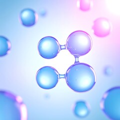 Abstract 3D illustration of molecules