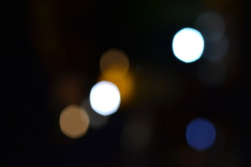 Colorful Bokeh Circles in Abstract Blurred Background