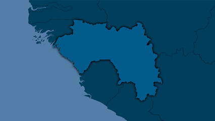 Guinea, solid - dark glow