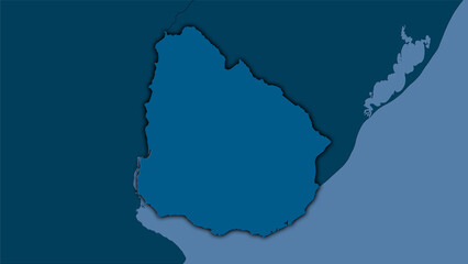 Fototapeta premium Uruguay, solid - dark glow