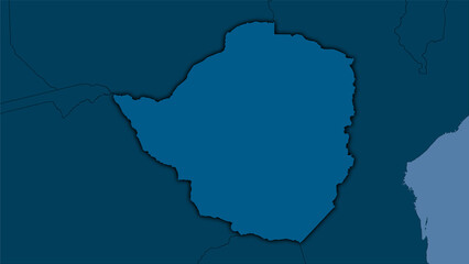 Obraz premium Zimbabwe, solid - dark glow