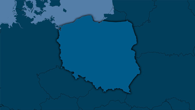 Poland, solid - dark glow