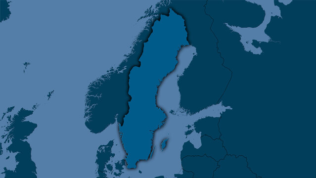Sweden, solid - dark glow
