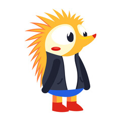 A flat style icon showing quirky tenrec