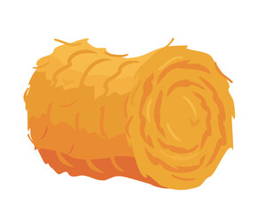 Rolled hay icon. Stack of dry field grass. Sketch Round straw bale, natural farm cattle feed, biofuel. Haystacks. Farming, agriculture, countryside concept. Rolled haycock for livestock animal
