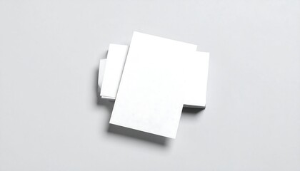 Blank white business cards stacked