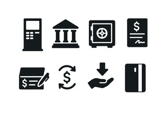 Festive christmas icons collection: stocking, bell, antlers, lights, chimney, caroler, sled, snowflake