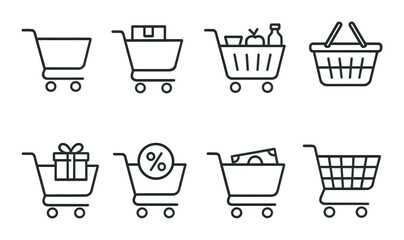 Collection of various home and office lighting icons in a grid layout