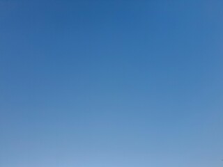 Minimal Clear Blue Sky as Natural Background