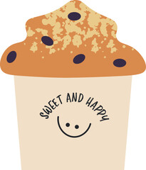 cupcake illustration isolated on white