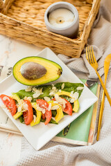 Avocado and Tomato Salad with Almonds