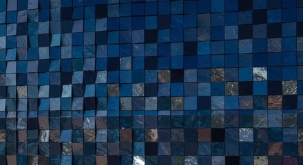 Wind Driven Shimmer Wall, Square metal reflectors shining