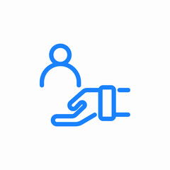 person hans holding icon sign vector
