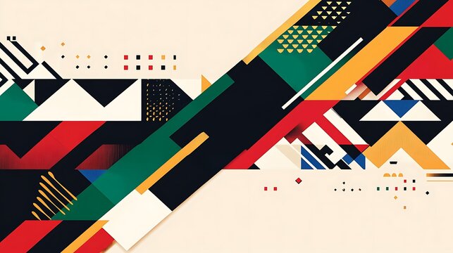 Abstract geometric shapes in vibrant colors (17)