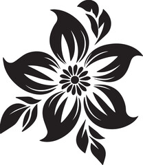 A black and white flower with a black and white design | Premium AI-generated vector design