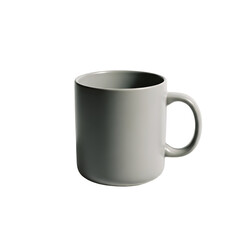 Contemporary light grey ceramic drinking mug, a versatile and understated vessel for your favorite hot or cold beverages, designed for comfort and style
