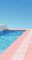 Obraz premium Sunlit swimming pool