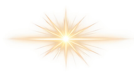 Obraz premium Bright yellow starburst with lens flare effect on black background
