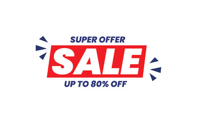 Super offer discount badge sale up to 80 percent off