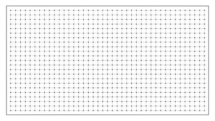 Minimalist white background featuring a precise and uniform pattern of small, evenly spaced dots, creating a subtle grid texture for design and conceptual projects