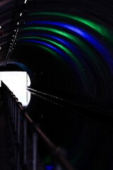A tunnel over a river near Edinburgh, an engineering marvel showcasing natural light interplay with...