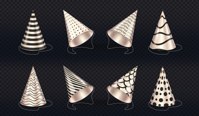 Isolated Happy Birthday cone hat accessory vector