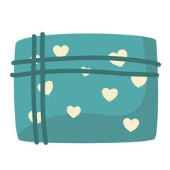 Flat vector gift box illustration
