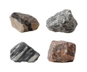 Examining diverse rock samples natural environment isolated on transparent background, png