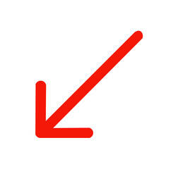 vector red arrow icon on white background